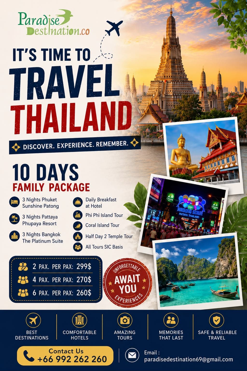 10 Days - Thailand Family Package tour destination